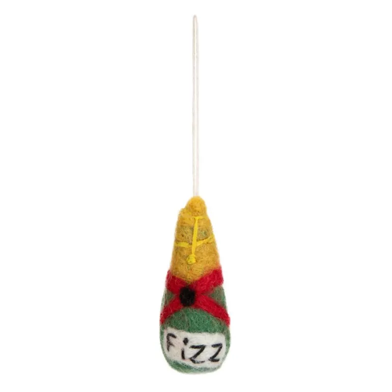 Miniature Champagne Felt Decoration